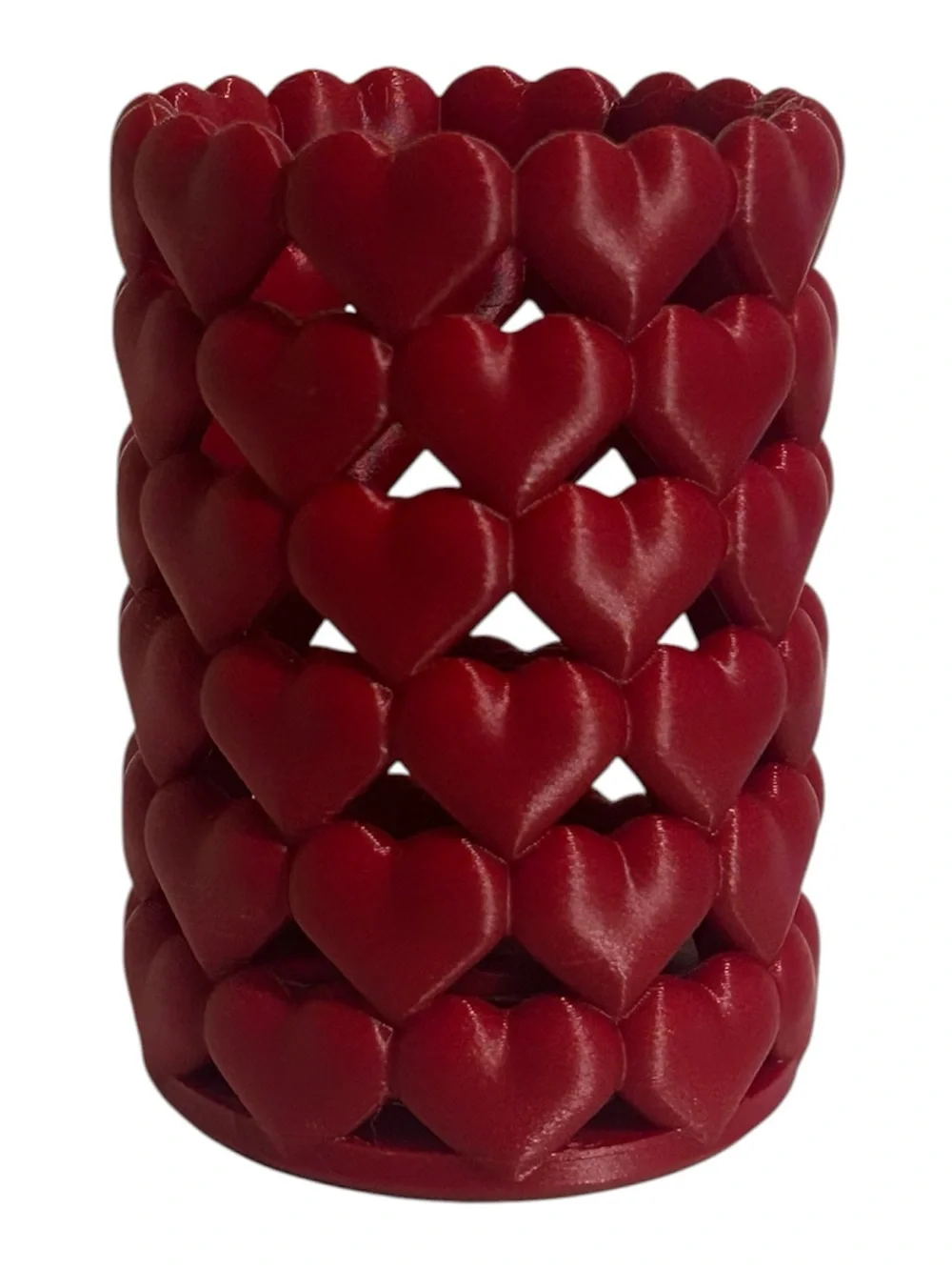Red Heart Makeup Brush Holder - Women Makeup Brushes & Tools